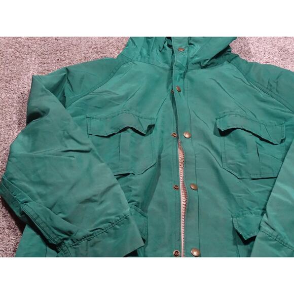 Vintage 80s/90s LL Bean Baxter State Parka - Forest Green Hooded Jacket M/L - Picture 3 of 8